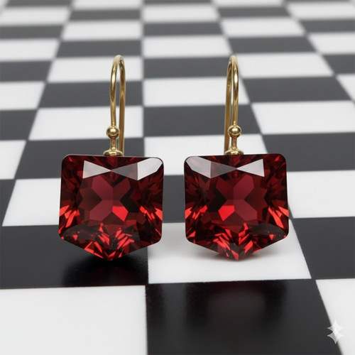 Boucle oreille garnet - boucle,
