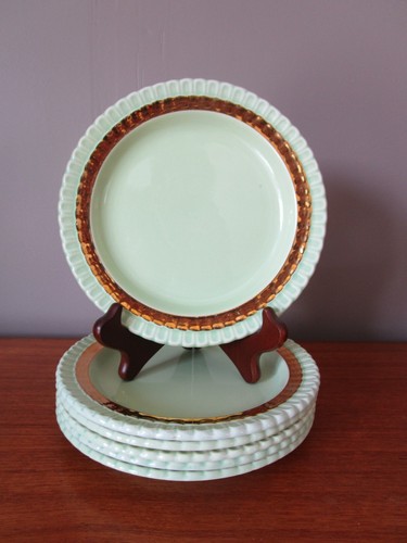 Assiettes dessert vert - 6,