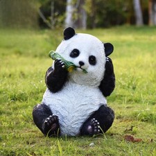 Sculpture panda en résine pour jardin extérieur réaliste