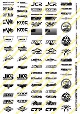 Planches sponsors Off road, autocollant rc drift, rc scale decals, stickers,1:10