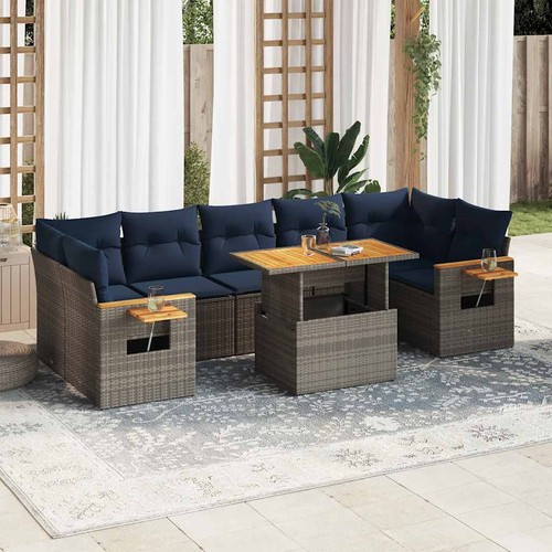 Salon jardin avec coussins - jardin,