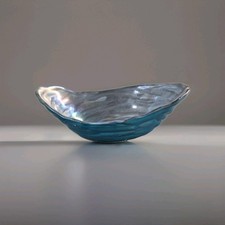 Vase,Vide Poche en verre Bleu