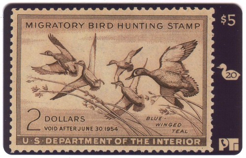 Canard chasse timbre - canard, carte