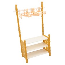 1:12 1:6 Maison de Poupée Modèle Miniature Porte-manteau Banc à Chaussures