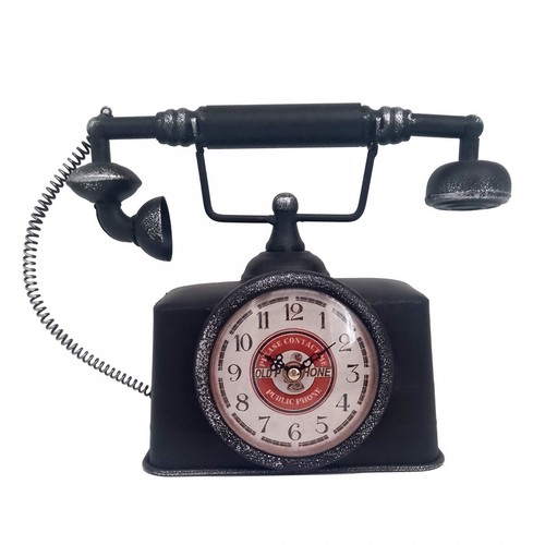 Horloge telephone déco - horloge, telephone,