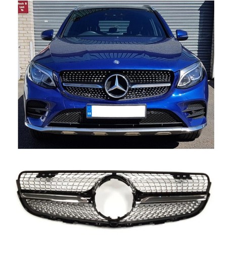 Calandre diamant noir chrome