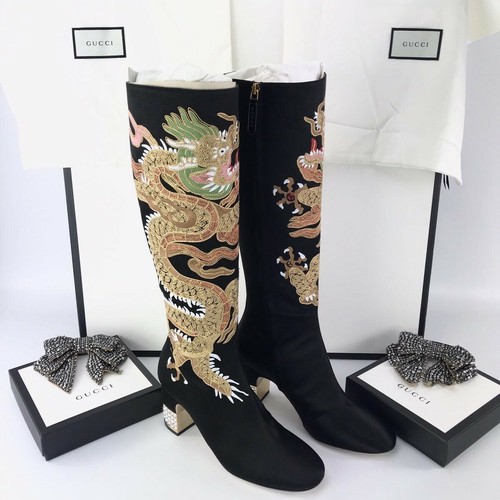 Gucci black silk satin - black,