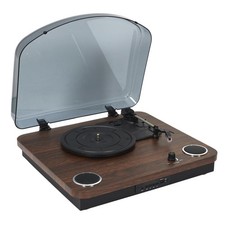 Enceinte Platine Vintage "Vinyle" 42cm Noir