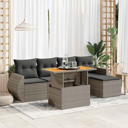 Salon jardin avec coussins - jardin,