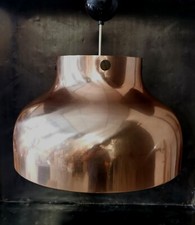 Grande Suspension lampe cuivre vintage 70's