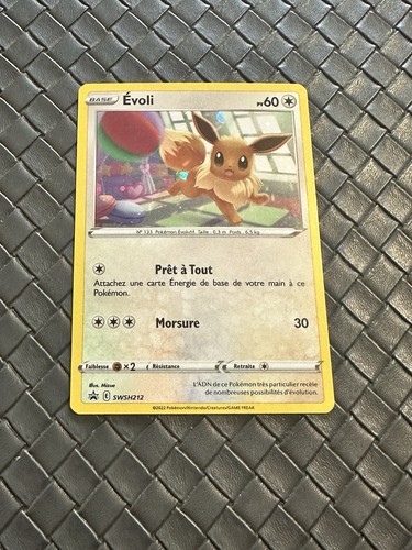 Carte pokémon evoli swsh212 - carte,