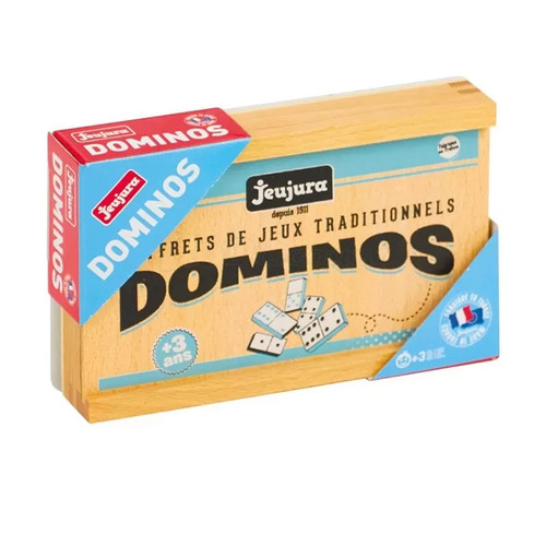 Jeu dominos bois coffret - jeu, en