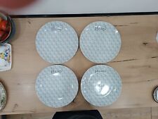 4 Assiettes Maisons Du Monde - Let's Stay Home - Porcelaine - 27cm