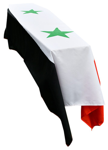 Drapé cercueil drapeau syrien