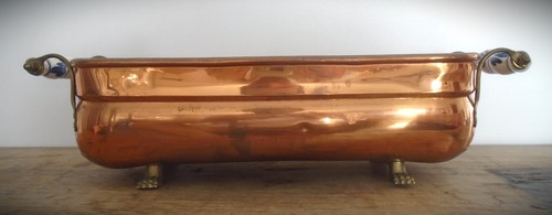 Jardiniere cuivre pattes - cuivre, de