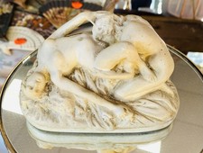 Sculpture Plâtre Exotique Les Amants Par Jef Lambeaux Très Bon État