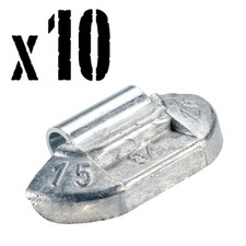 lot de 10 plombs zinc de 15G pour équilibrage pneus auto jantes acier - NEUF 