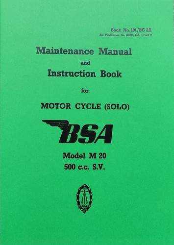 Bsa m20 500 motos manuel - m20,