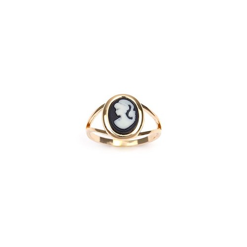Bague camée fond noir taille - fond,