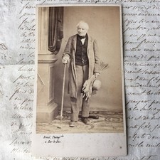 PHOTO CDV Photographie XIXè Albumen 1870 Paysan Avec Épis De Blé Binette