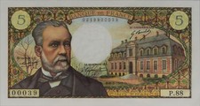 Billet France  5 Francs Pasteur 06/02/1969 B10604