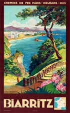 Affiche chemin de fer PO &