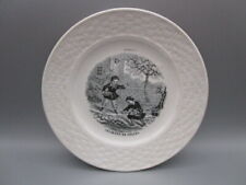 Assiettes parlantes 19eme en faïence, série les mois de l'année