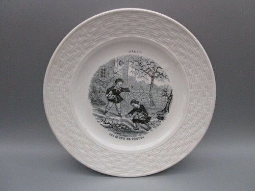 Assiettes parlantes 19eme - , en