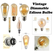 Ampoule ? Filament Industriel Vintage Edison Radio Valve Ampoule Lampe Ambre A+