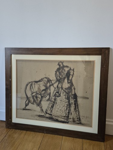 Tableau ancien tauromachie - tableau,