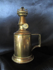 LAMPE à ESSENCE MINERALE laiton Mineral Oil Lamp PIGEON c1900