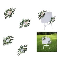 2pcs de mariage arc fleurs swags décoratifs pour les vacances de chaise de