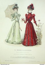Gravure Mode illustree 1897 #