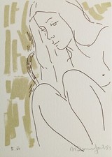 Alain BONNEFOIT - "Nu" - Lithographie originale signée, 1983 - (2)