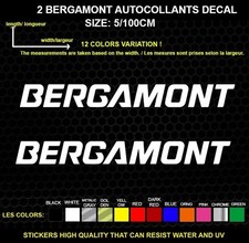 2 BERGAMONT LOGO autocollant