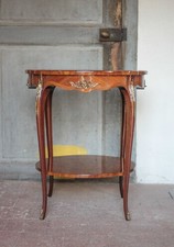 Table en marqueterie avec tiroirs, table d'appoint, Marquant P., XVIIIe style
