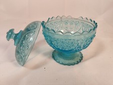 Bonbonniére drageoir en verre ancien trempé