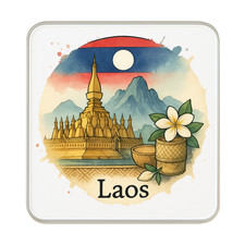 Aimant pour réfrigérateur Laos : joli cadeau souvenir de voyage fait à la main