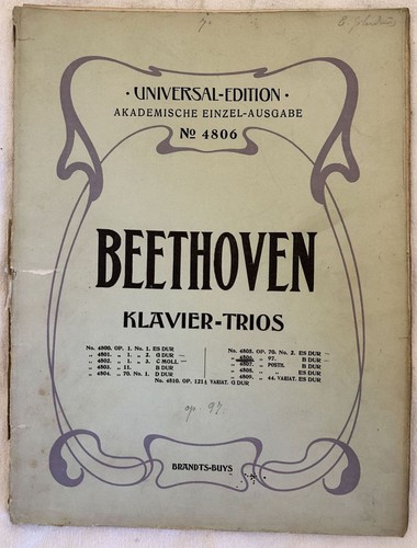 Van beethoven trio pour - pour, piano