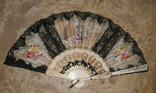 Éventail Espagnol ancien signe Riera 