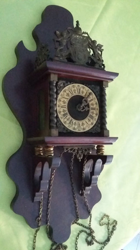 Ancienne pendule bois bronze - bois,