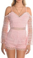 Sexy Miss Mesdames Girly Pantalon Shorty Court Combinaison Combishort Netz S/M