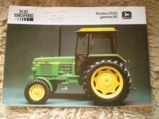 BROCHURE   PUBLICITAIRE     TRACTEUR  JOHN  DEERE  2040  GAMME X-E