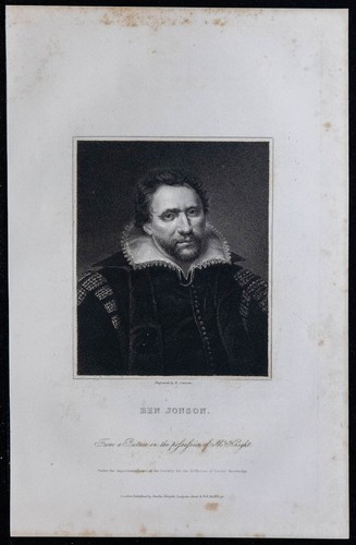 1834 portrait ben jonson - -, de
