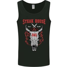 Gilet Tank Top Pour Homme Avec Tête De Vache De Barbecue Steak House