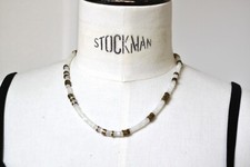 collier - cristaux taillés blancs et laiton - 41 cm - PASCALE MONVOISIN - à noue