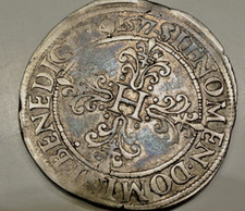 HENRI III ROI de FRANCE /POLOGNE   FRANC 1577 B + ROUEN RARE