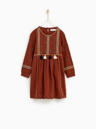 Zara kid girls embroidered - zara,
