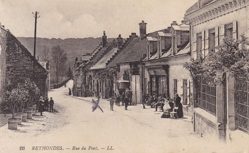 Cpa rethondes rue pont - cpa,