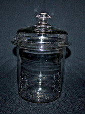 Ancien bocal, pot à confiseries bonbon, pharmacie en verre soufflé, XIXème, 25cm